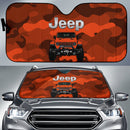 Jeep Camo Orange Color Car Auto Sunshades