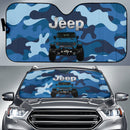 Jeep Camo Blue Color Car Auto Sunshades