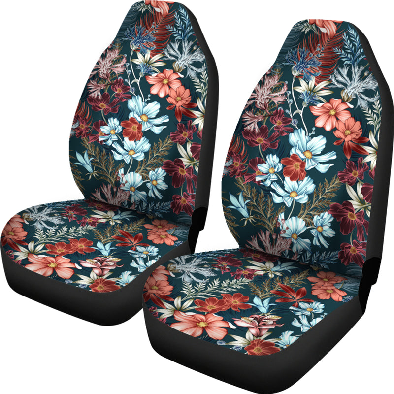Flower Pattern Premium Custom Car Seat Covers Decor Protectors