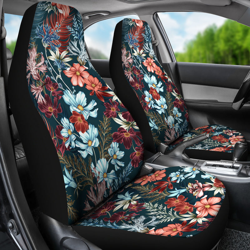 Flower Pattern Premium Custom Car Seat Covers Decor Protectors