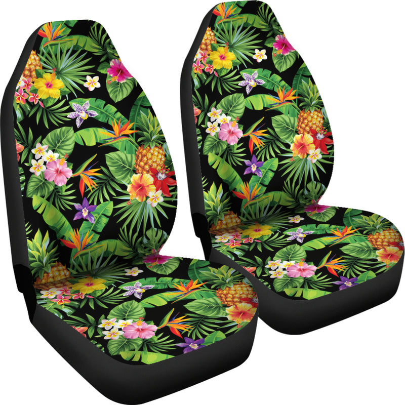 Flower Pattern Art Premium Custom Car Seat Covers Decor Protectors