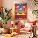 Cat Bar Watercolor - Living Room - Canvas Wall Art - Print - Wall Decor
