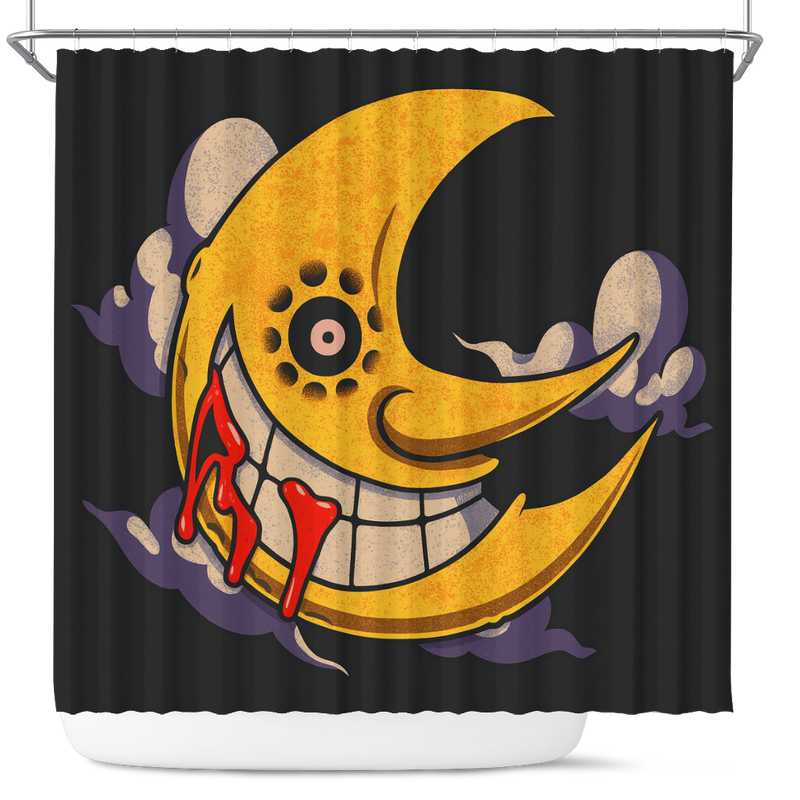 Creepy Moon Soul Eater Shower Curtain
