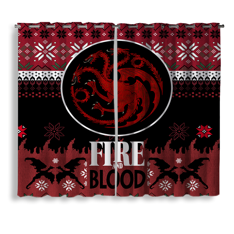 Game Of Thrones Targaryen Christmas Window Curtain