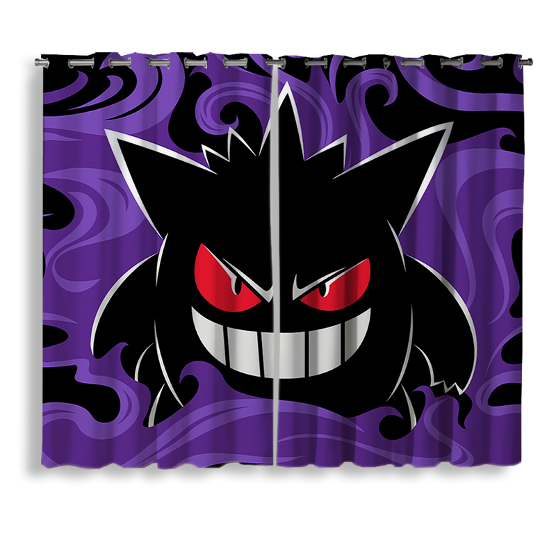 Gengar Pokemon Window Curtain