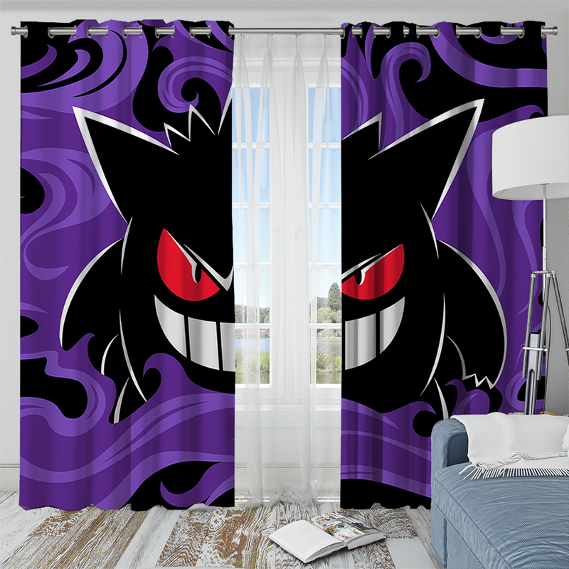 Gengar Pokemon Window Curtain