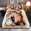 Ghibli Cherry Blossom Quilt Bed Sets