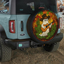 Cowboy Ghost With A Guitar Stained Glass Jeep Car Spare Tire Cover