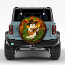 Cowboy Ghost With A Guitar Stained Glass Jeep Car Spare Tire Cover