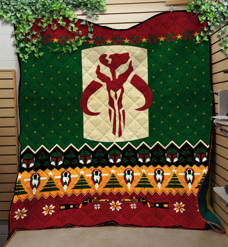 Star Wars Mandalorian Christmas Quilt Blanket Nearkii