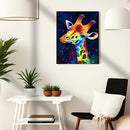 Colorful Rainbow Giraffe - Living Room - Canvas Wall Art - Print - Wall Decor