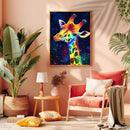Colorful Rainbow Giraffe - Living Room - Canvas Wall Art - Print - Wall Decor