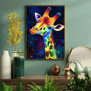 Colorful Rainbow Giraffe - Living Room - Canvas Wall Art - Print - Wall Decor
