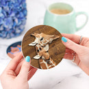 Giraffe Wood Ceramic Decor Coaster - Gift Idea