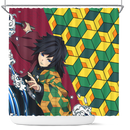Giyu Tomioka Demon Slayer Kimetsu No Yaiba Anime Shower Curtain