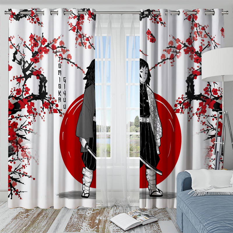 Giyuu Demon Slayer Anime Japan Style Window Curtain