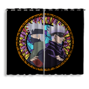 Gojo Vs Kakashi Stained Glass Window Curtain