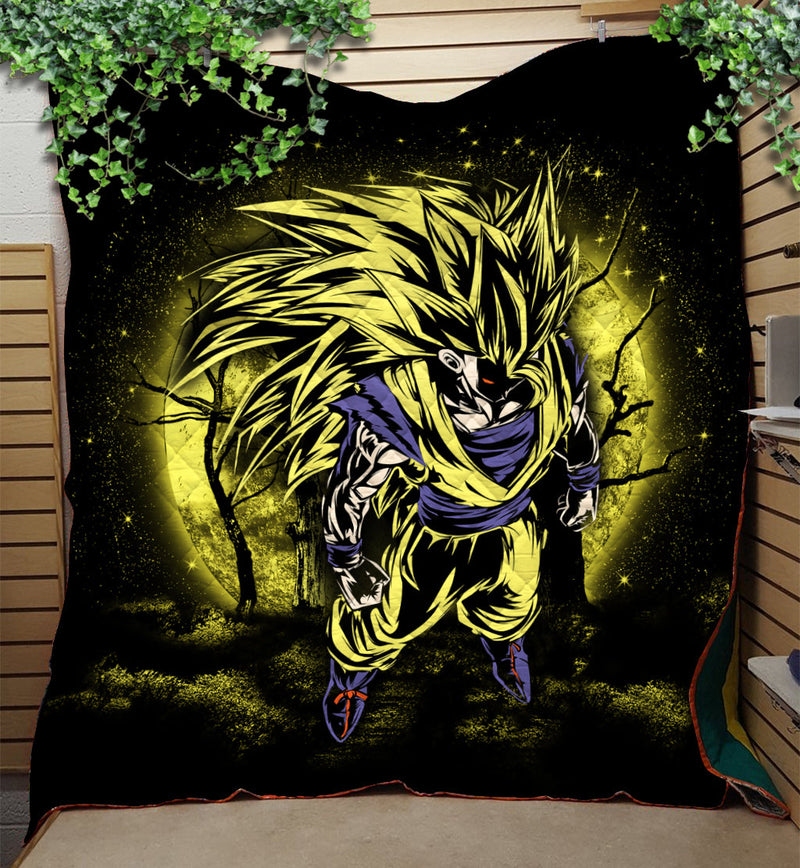 Goku Super Saiyan 3 Dragon Ball Moonlight Quilt Blanket Nearkii