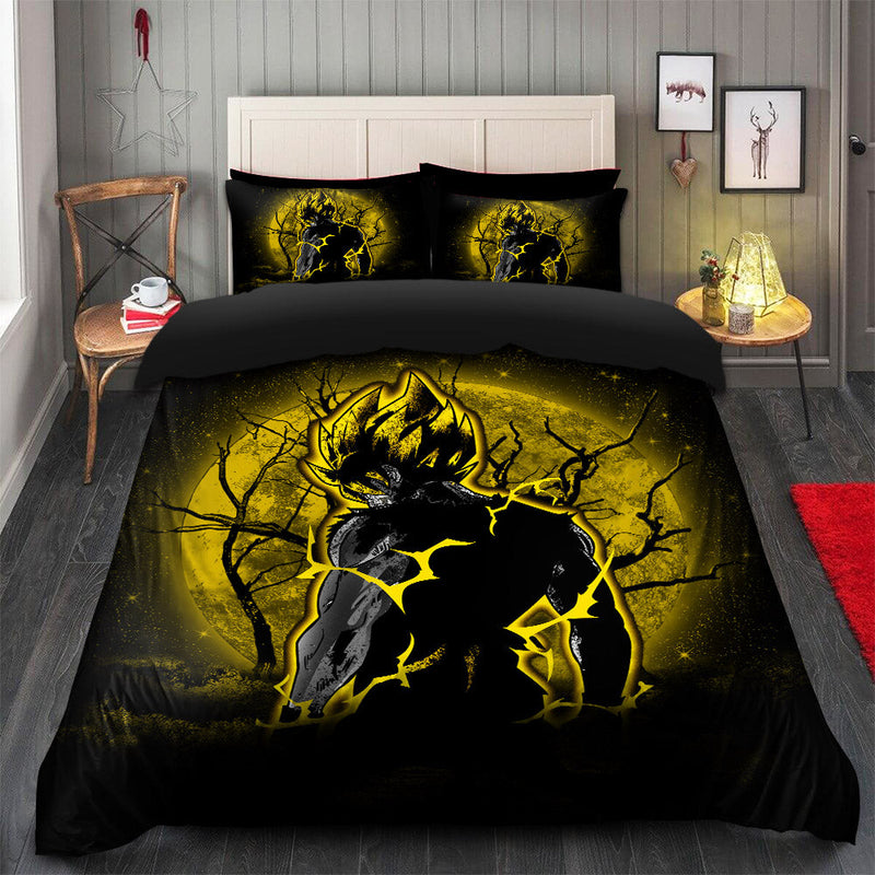 Goku Super Saiyan Dragon Ball Moonlight Bedding Set Duvet Cover And 2 Pillowcases Nearkii