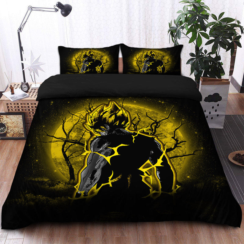 Goku Super Saiyan Dragon Ball Moonlight Bedding Set Duvet Cover And 2 Pillowcases Nearkii