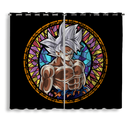 Goku Ultra Instinct Stained Glass Window Curtain