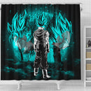 Goku Vegeta Vegito Blue Moonlight Shower Curtain Nearkii
