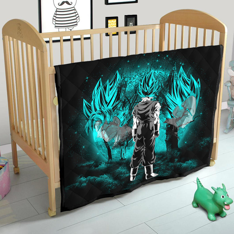 Goku Vegeta Vegito Blue Moonlight Quilt Blanket Nearkii