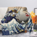 Goku Vs Vegeta The Great Wave Premium Blanket