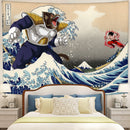 Goku Vs Vegeta The Great Wave Tapestry