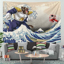 Goku Vs Vegeta The Great Wave Tapestry