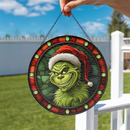 Grinch Noel Stained Glass Suncatcher