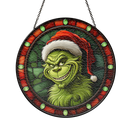 Grinch Noel Stained Glass Suncatcher