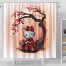 Hello Kitty Cherry Blossom Japan Shower Curtain