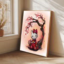 Hello Kitty Japan Cherry Blossom- Living Room - Canvas Wall Art - Print - Wall Decor