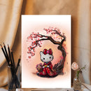 Hello Kitty Japan Cherry Blossom- Living Room - Canvas Wall Art - Print - Wall Decor
