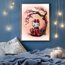 Hello Kitty Japan Cherry Blossom- Living Room - Canvas Wall Art - Print - Wall Decor