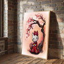 Hello Kitty Japan Cherry Blossom- Living Room - Canvas Wall Art - Print - Wall Decor