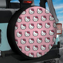 Hello Kitty Pattern Pink Head Jeep Car Spare Tire Cover