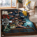 Iconic Horror Movie Characters Rectangular Area Rug