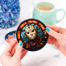 Jason Voorhees Horror Stained Glass Decor Coaster - Gift Idea