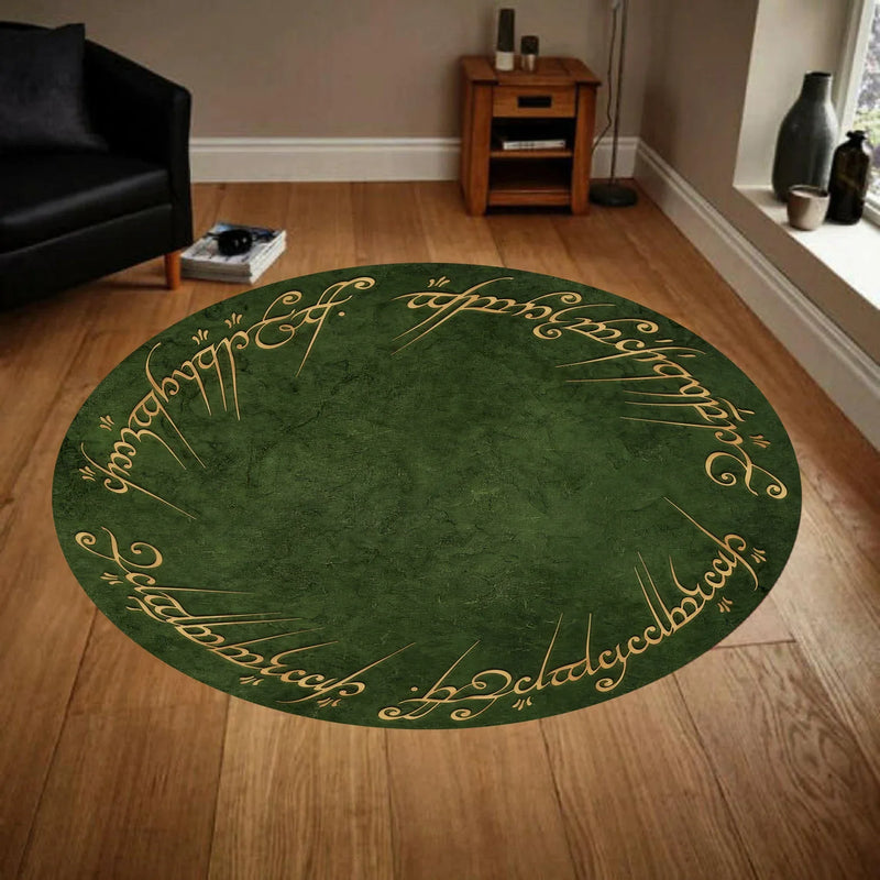 Lord Of The Rings Round Carpet Rug Bedroom Livingroom Home Decor