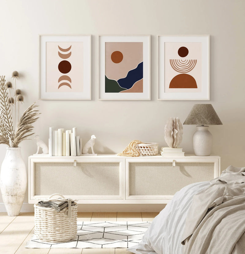 Earth Tone Landscape Art Prints Set Of 3 Unframed