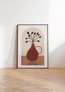 Abstract Terracotta Wall Art Set of 3 Unframed