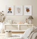 Boho Abstract Art Prints Set Of 3 Unframed