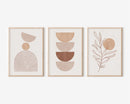 Aesthetic Bohemian Abstract Wall Art Vintage Floral Art Prints Set of 3 Unframed
