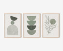 Vintage Sage Green Boho Wall Art Prints Set of 3 Unframed