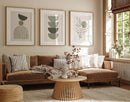 Vintage Sage Green Boho Wall Art Prints Set of 3 Unframed
