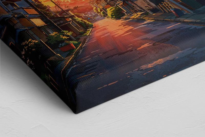 Anime Sunset Chill - Living Room - Canvas Wall Art - Print - Wall Decor