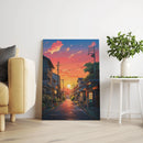 Anime Sunset Chill - Living Room - Canvas Wall Art - Print - Wall Decor