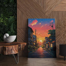 Anime Sunset Chill - Living Room - Canvas Wall Art - Print - Wall Decor
